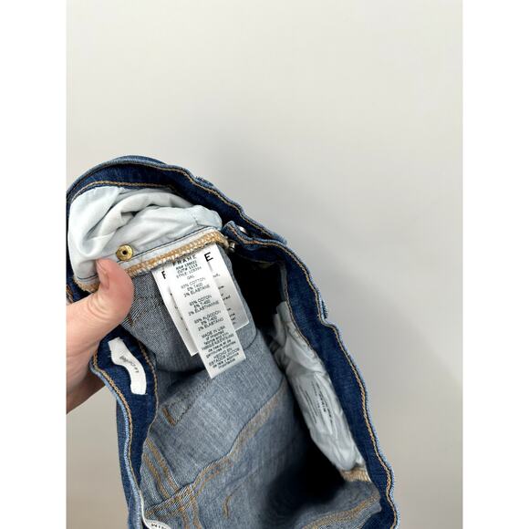 FRAME Womens Dark Wash Le Crop Bell Raw Hem Jean Size 26 - Picture 8 of 8